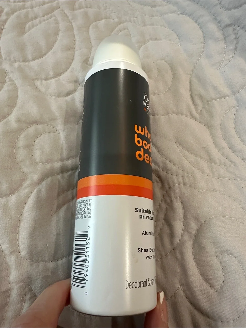 Whole Body Deo Spray – White, Black & Orange